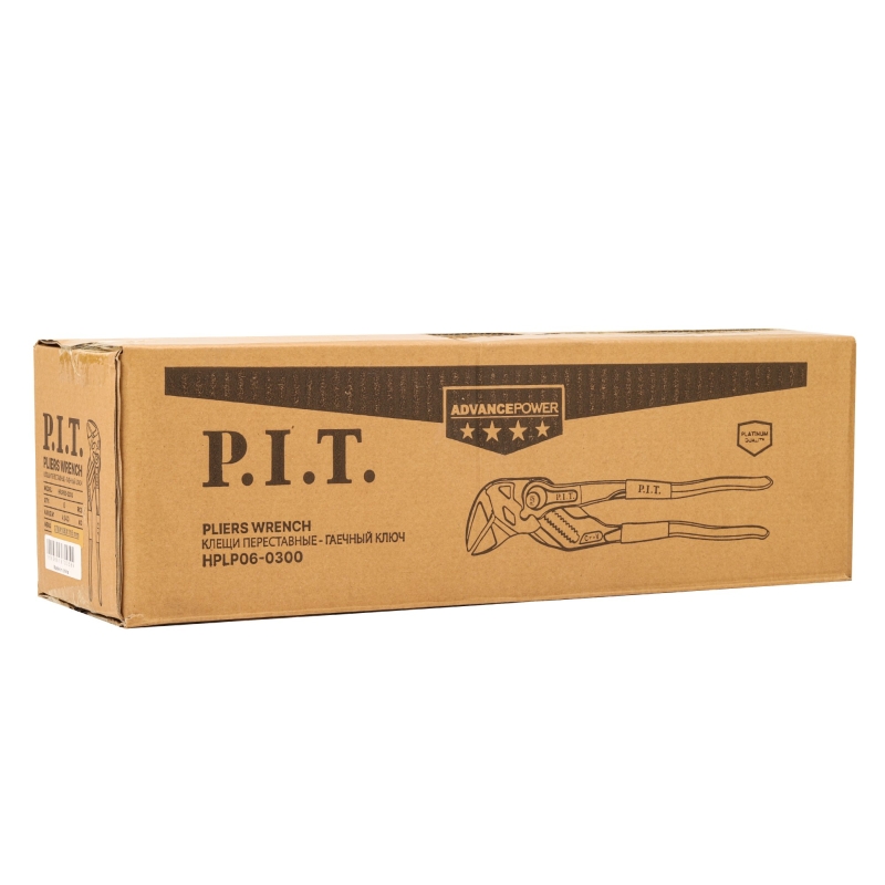 Клещи переставные P.I.T. ADVANCE HPLP06-0300, 300 мм, зев 68 мм, CR-V, 20 позиций, храповой механизм в Туле