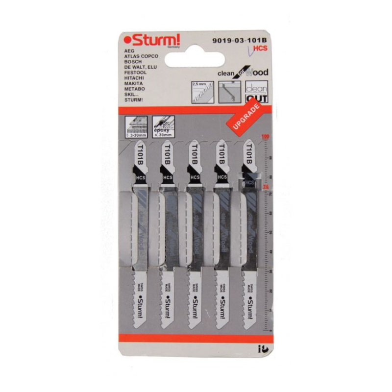Пилки для лобзика Sturm 9019-03-101B 5шт. в Муроме