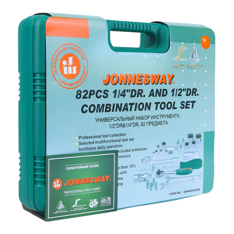 Набор инструментов Jonnesway S04H52482S (количество предметов 82, вес 5.9 кг, профессиональный)