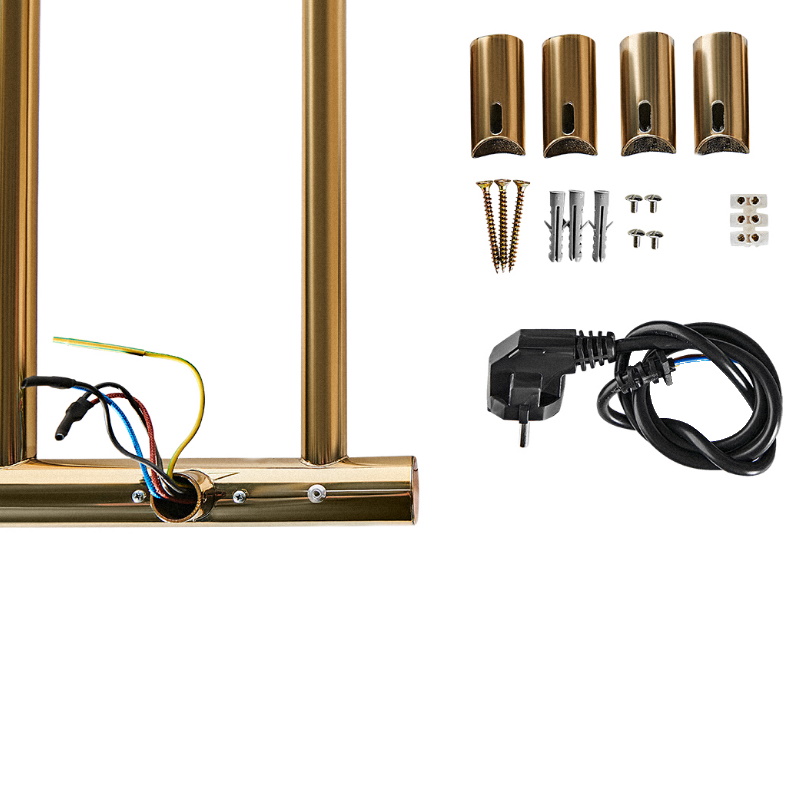 Полотенцесушитель электрический Stout SHQ-J8RR-008050 JAZZ round, 80*50, золотой хром 585 в Александрове