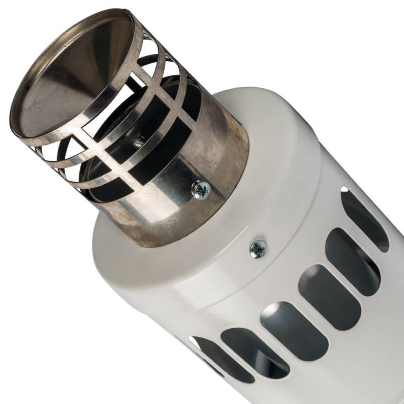 Элемент дымохода DN60/100 конечный участок дымохода Stout SCA-6010-000900 900мм для горизонтального прохода через стену с оголовком из нержавеющей стали