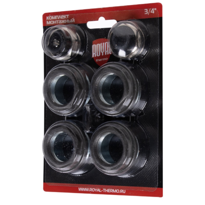 Комплект монтажный Royal Thermo НС-1614228 RT3/4B, 1”х 3/4", черный в Коврове