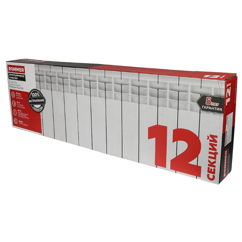Алюминиевый радиатор Rommer Plus 200 (12 секц., макс. давление 14 бар) в Иваново