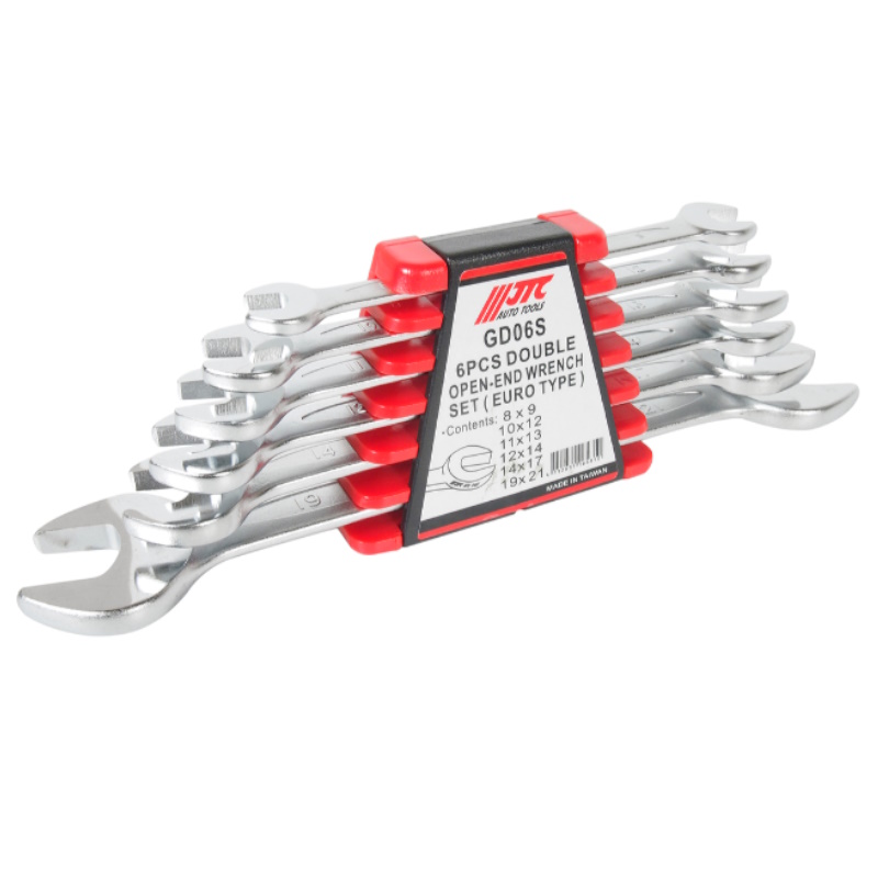 Набор ключей рожковых двухсторонних JTC JTC-GD06S,  8-21мм, в кейсе, 6 предметов