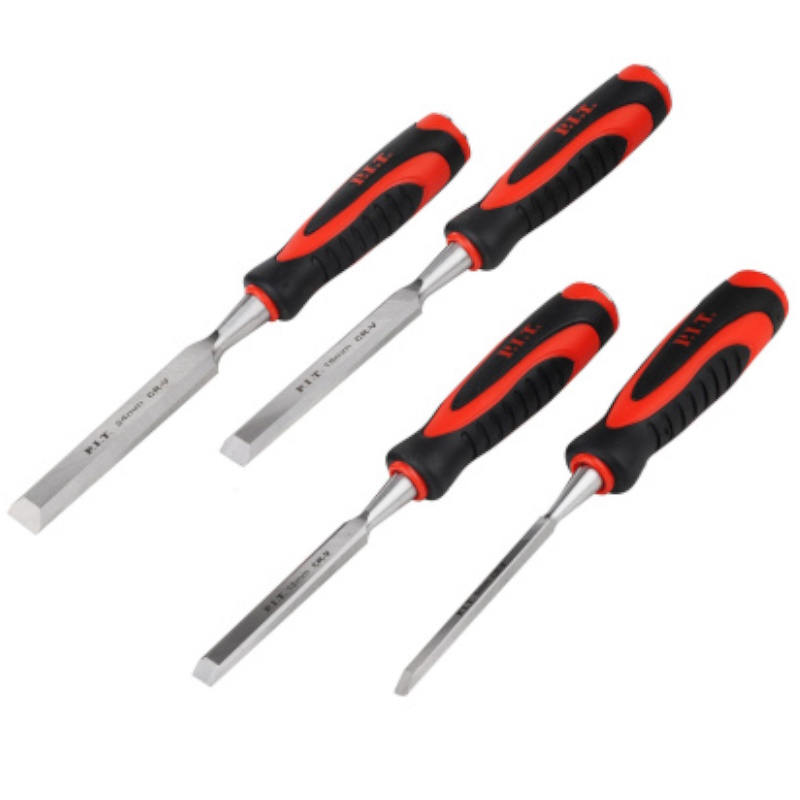 Набор стамесок по дереву плоские P.I.T. CONTROL HSET02-0004, 4 шт., 6-12-18-24 мм, 265х135мм