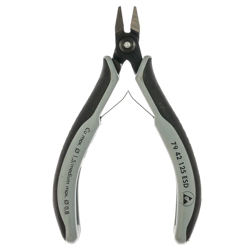 Бокорезы прецизионные Knipex ESD KN-7942125ESD, острая головка, 125 мм, 2-комп антистатические ручки в Рыбинске
