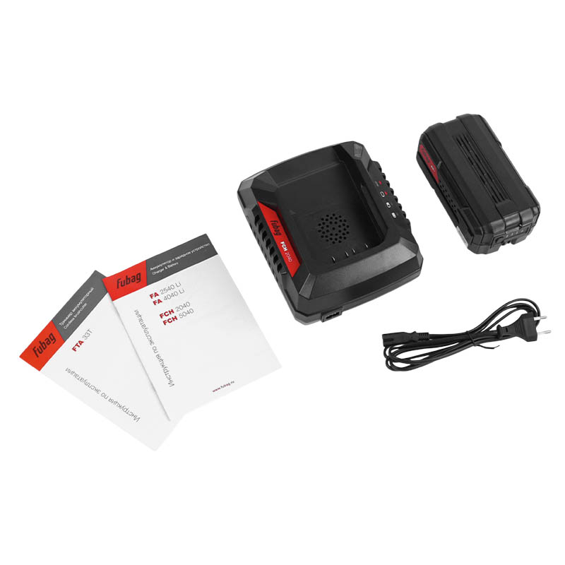 Триммер аккумуляторный Fubag FTA 33T 641069 (АКБ FA 4040 Li 4,0 A*h/40V и ЗУ FCH 2040, верхнее расположение двигателя) в Кинешме