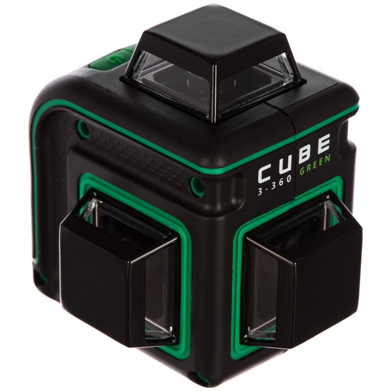 Лазерный уровень Ada CUBE 3-360 GREEN Basic Edition (горизонталь, вертикаль, источник питания 3 AA)