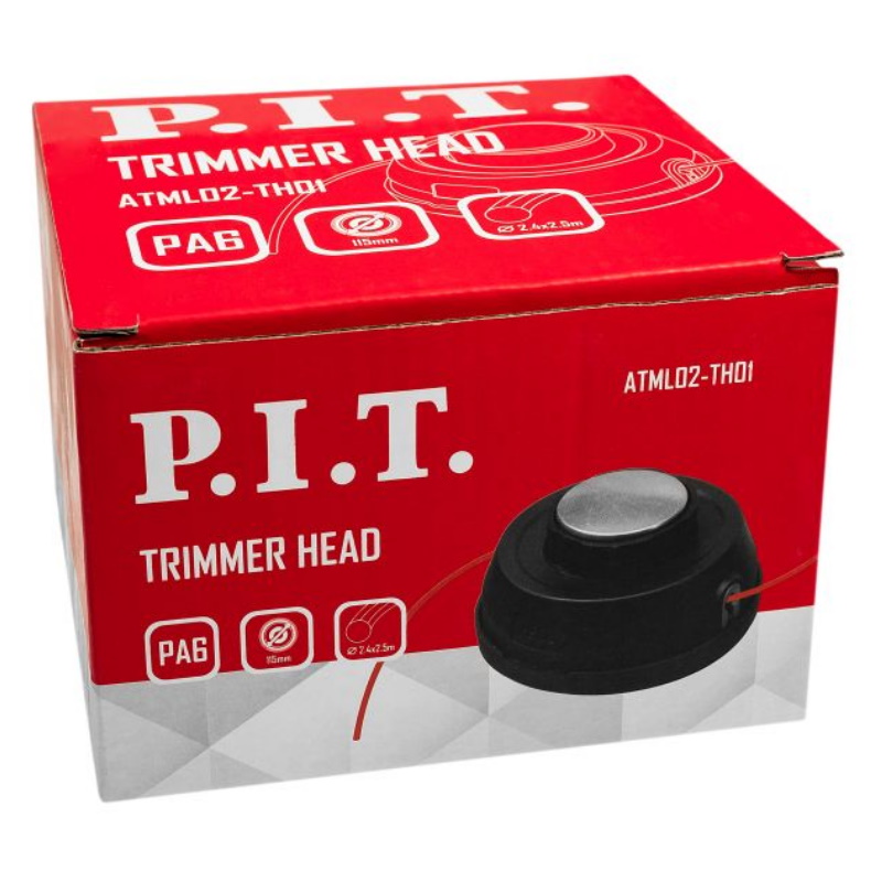 Триммерная головка P.I.T. ATML02-TH01, нейлон, подходит для всех видов триммеров, d лески 2,4м, с гайками в Иваново