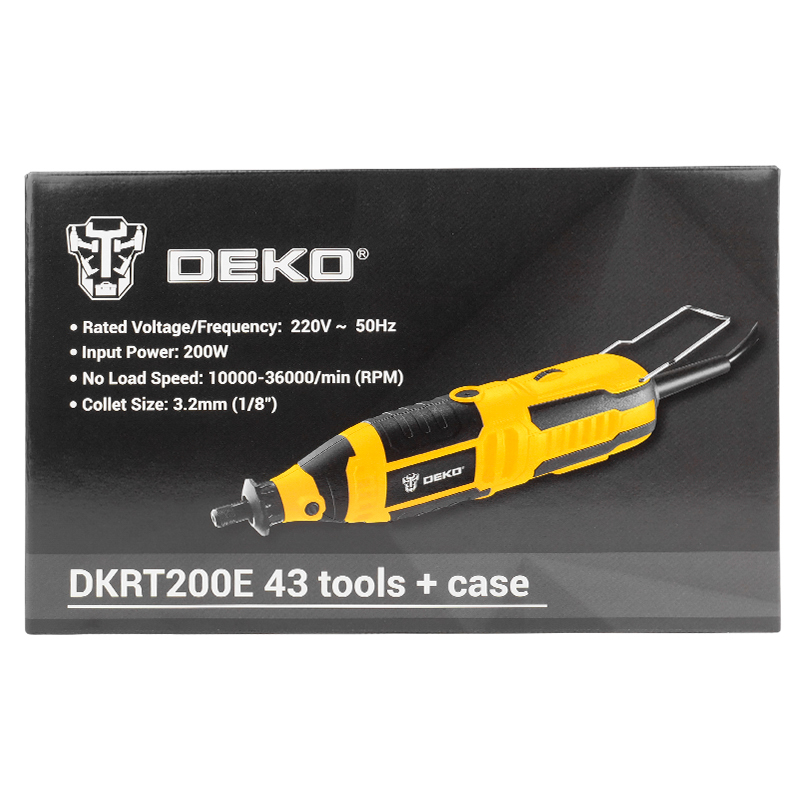 Гравер Deko DKRT200E 43 tools 063-1411 (патрон 3.2 мм, 43 предмета) в Ярославле