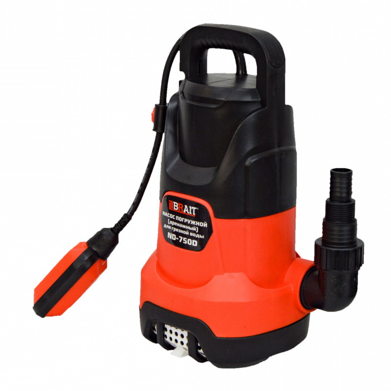 Насос дренажный погружной Brait ND-900D 23.01.147.077, 233л/м, 900Вт, до 35 мм,  максимальный напор 9м в Рыбинске