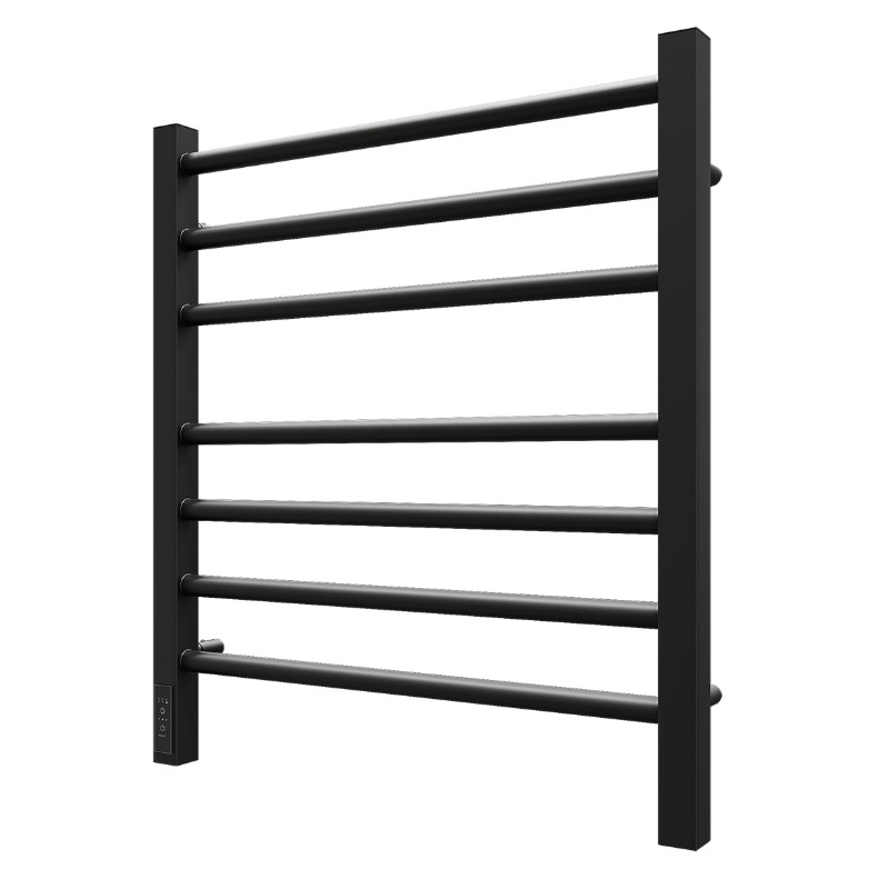 Полотенцесушитель электрический Point PN70756B П7, Веста, 500x600, диммер слева, черный
