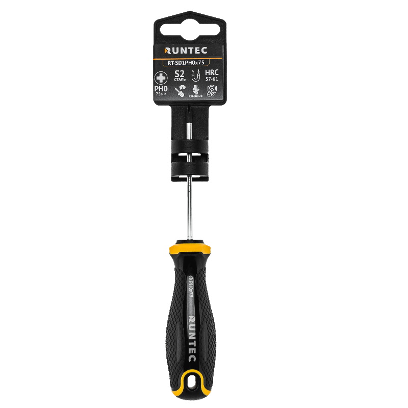 Отвертка Runtec RT-SD1PH0x75, PH0 x 75 мм, S2 во Владимире