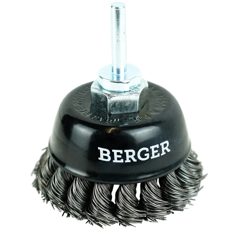 Кордщётка чашеобразная Berger BG1743 (витая оцин. сталь 0.5 мм, д. 75 мм, гайка М14 + 6 мм) в Угличе