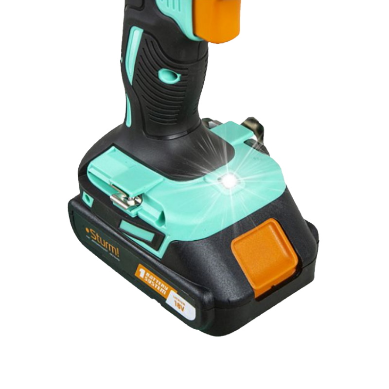Дрель аккумуляторная Sturm! CD3618T, 18В, 1BatterySystem, 30Нм, 2х2.0Ач, съемный патрон, кейс в Туле