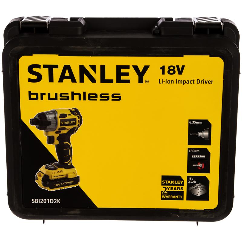 Аккумуляторный винтоверт Stanley SBI201D2K-RU (2 аккумулятора, напряжение 18v, вес 1.3 кг) в Туле