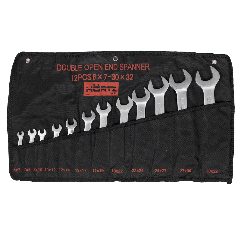 Набор ключей гаечных рожковых двусторонних Hortz 102554 12 шт 6-32 хромирование 3303₽