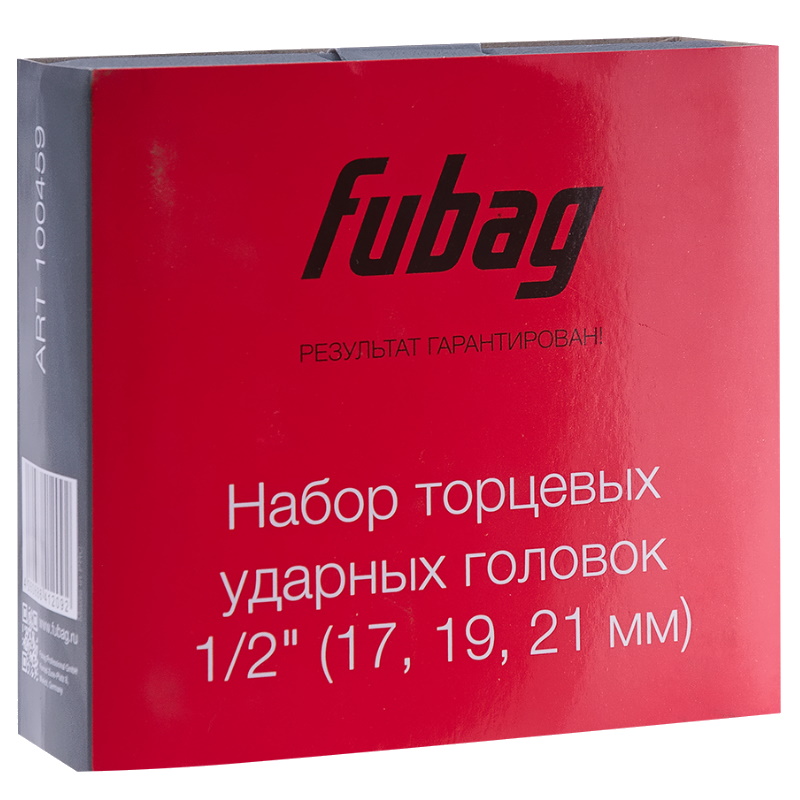 Набор торцевых ударных головок Fubag 100459, 1/2", 17, 19, 21 мм  в Твери