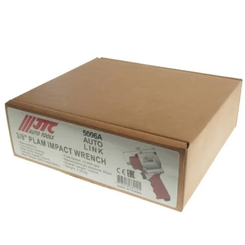Пневмогайковерт ударный JTC JTC-5006A 38 678 Nm 90PSI 10000обмин расход воздуха 158 Lmin штуцер-D20PMA10