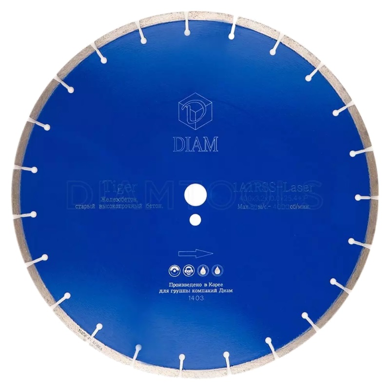 Алмазный диск по железобетону Diam Tiger 000050 (400x3.2x10x25.4 мм) в Твери