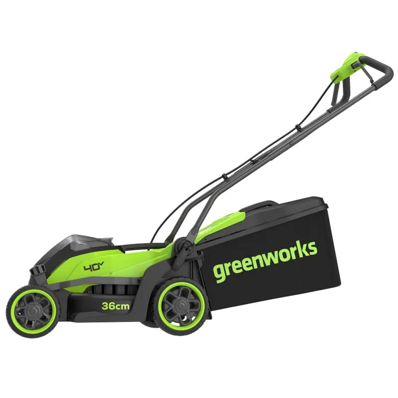 Газонокосилка аккумуляторная Greenworks GD40LM361 2520807UB, 40V, 36 см, бесщеточная, c 1хАКБ 4Ач и ЗУ в Угличе