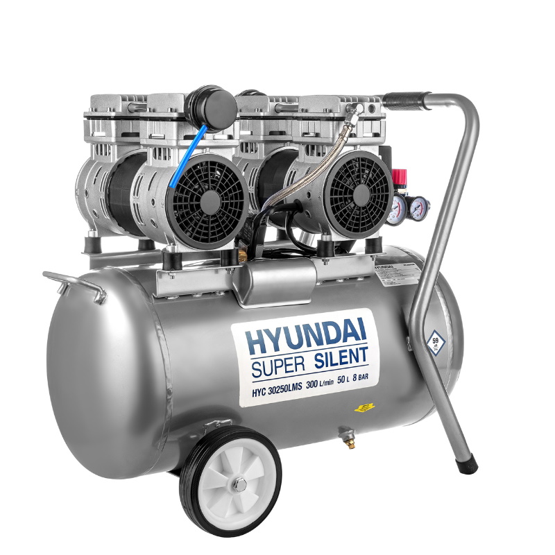 Компрессор безмасляный поршневой Hyundai HYC 30250LMS, бесшумный