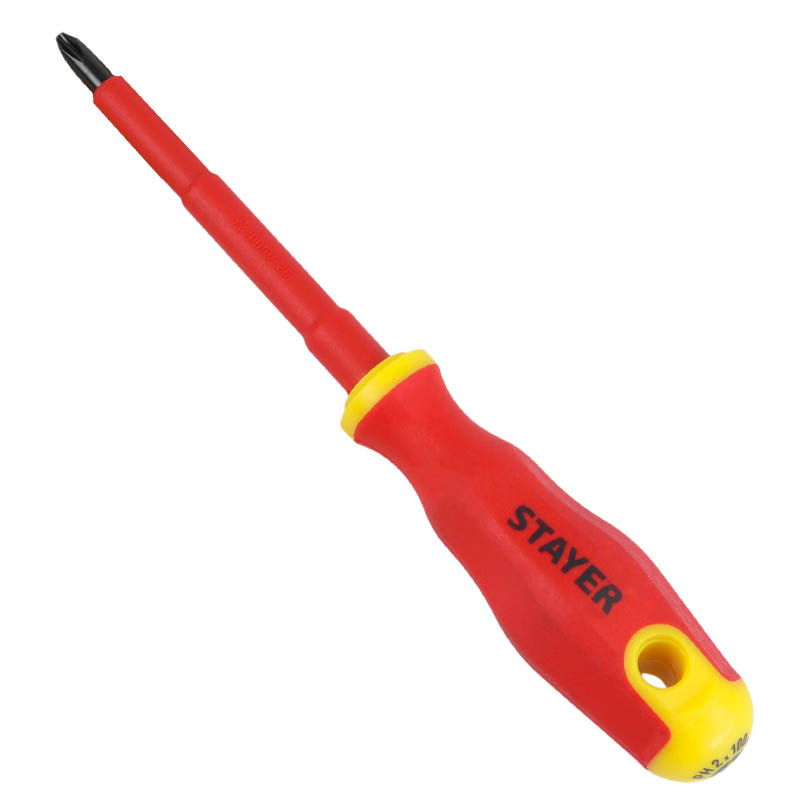 Отвертка диэлектрическая Stayer 25142-2-10, РН2x100 мм, до 1000 Вт в Угличе