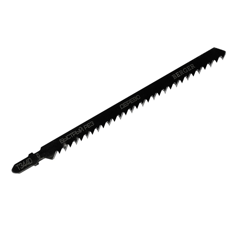 Пилка для электролобзика по дереву Berger BG T344D BG1713, быстрый рез, 5 шт., шаг 4.0 мм, длина 152/126 мм во Владимире