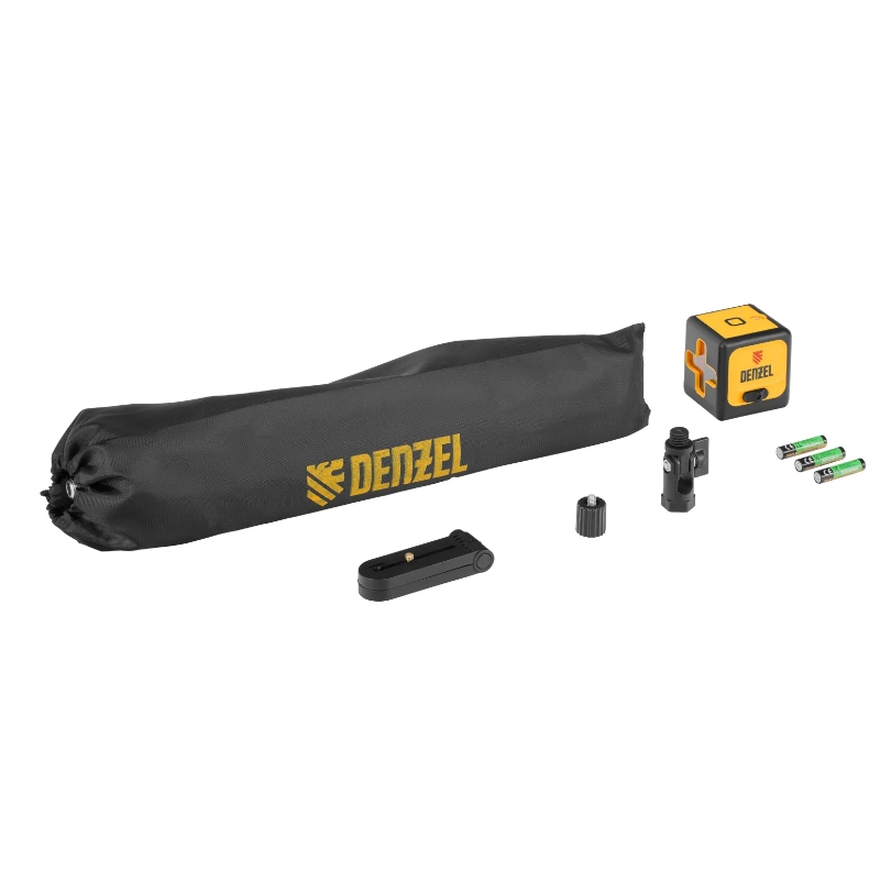Лазерный уровень Denzel DQB-T 350165, 30 м, зеленый луч, батарейки, штатив в Вологде