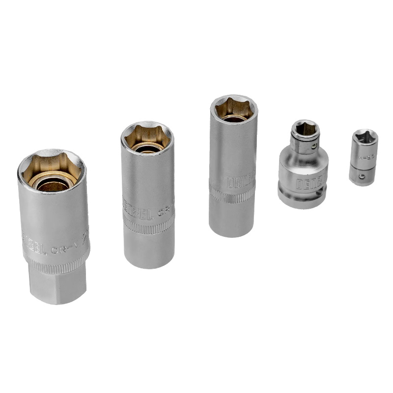 Набор инструментов Denzel 15804, 1/2", 1/4", CrV, S2, пластиковый кейс, 122 предмета в Иваново