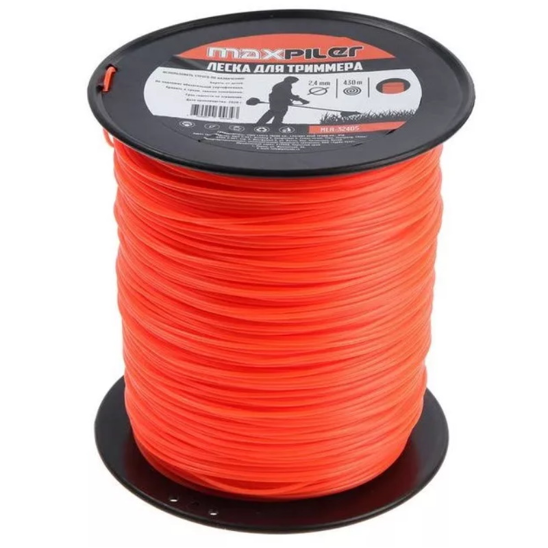 Леска для триммера Maxpiler MLR-32405N, 2.4 мм*5LB, круг, 432 м,бухта во Владимире