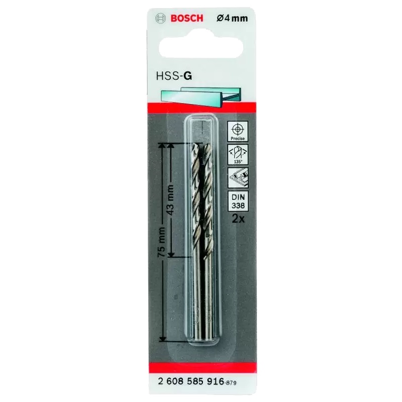Сверло по металлу Bosch 2.608.585.916, HSS-G, 2 штуки в Иваново