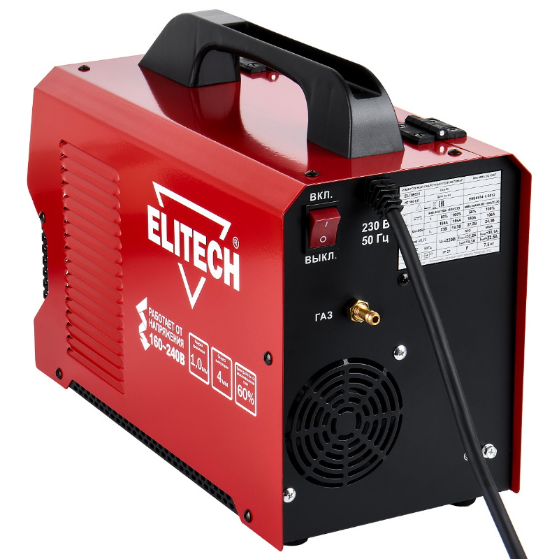 Инвертор Elitech ДМ ИС 180 СП 204754, MIG/MAG, 220В, 5.2 кВт, 30-180A(MIG), 20-180А(MMA) в Череповце