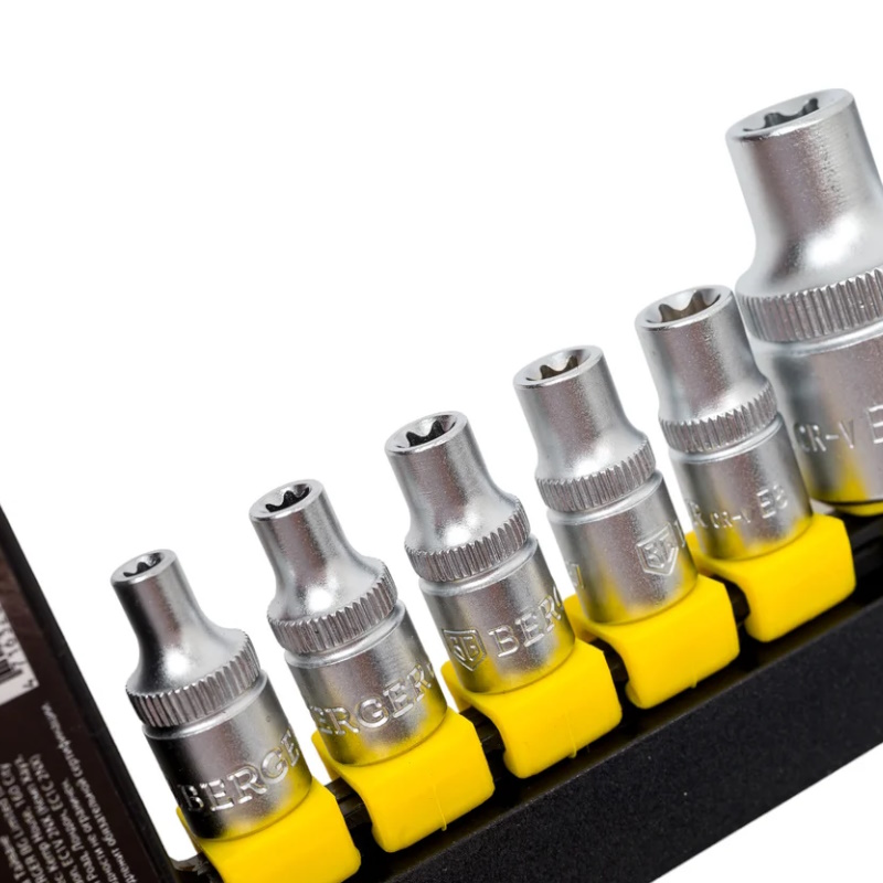 Набор головок торцевых Berger BG2165, 1/2DR- 1/4DR, TORX, 14 предметов
