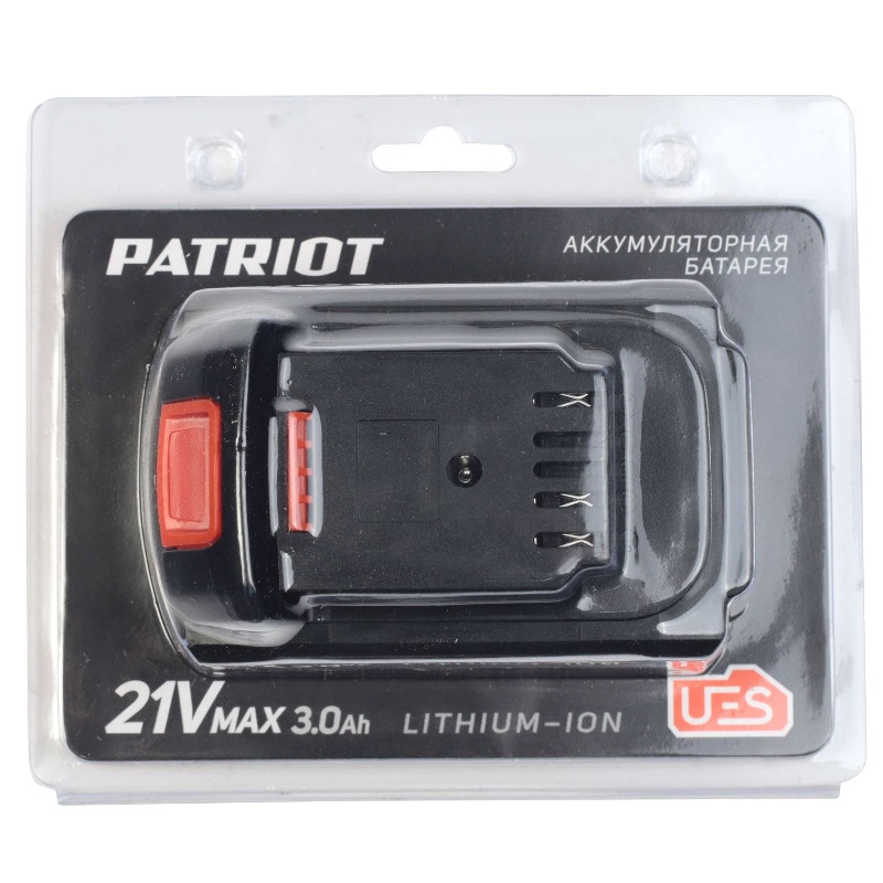 Батарея аккумуляторная Patriot PB BR 21V(Max) 180301123 (Li-ion, 21В, 3,0 Ач, UES, тонкая зарядка 5,5 мм) в Туле