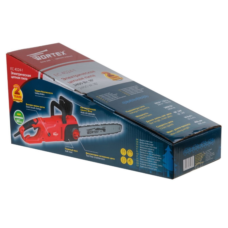 Пила цепная электрическая Wortex EC 4024-1 EC4024100029, шина 40 см (16"), 3/8" LP, 1.3 мм в Муроме
