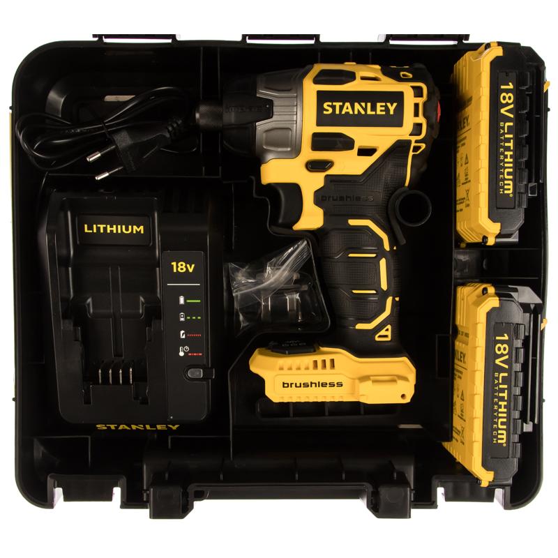 Аккумуляторный винтоверт Stanley SBI201D2K-RU (2 аккумулятора, напряжение 18v, вес 1.3 кг) в Туле