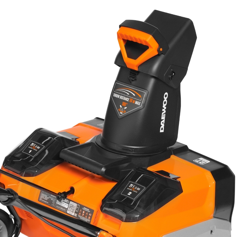 Снегоуборщик аккумуляторный Daewoo DAST 5042Li SET, бесщеточный двигатель 2x21 В, 51см 2штАКБ 4Ач+ЗУ в Переславле
