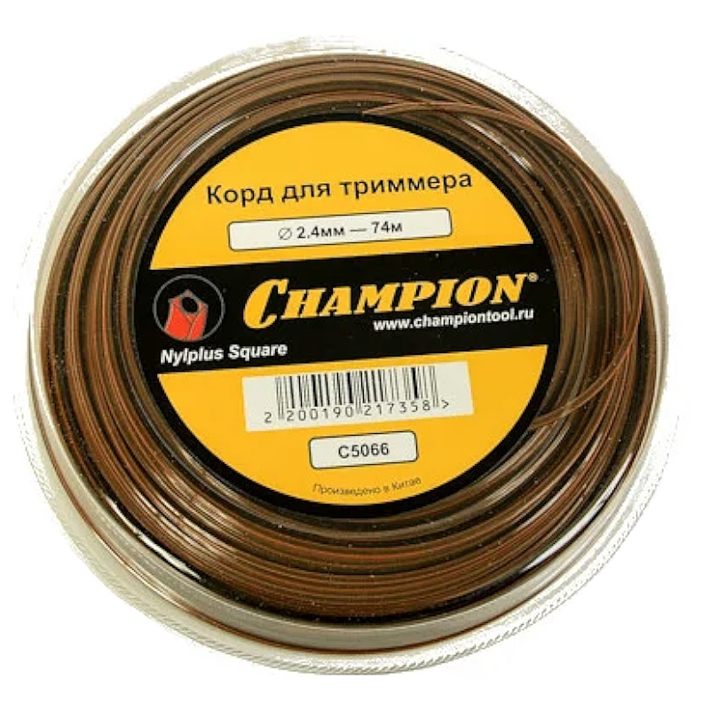 Леска Champion Nylplus Square С5066 2.4мм*74м (квадрат)