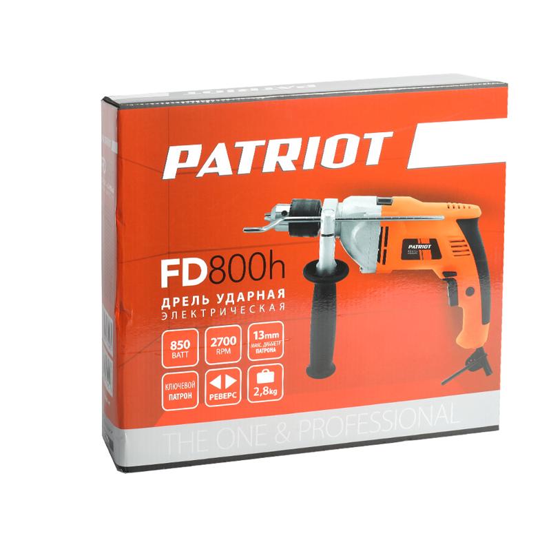 Дрель ударная Patriot FD 800h, 850 Вт