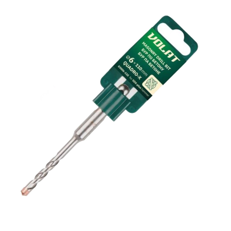 Бур сверло Волат 83006-110 6х50х110мм SDS-plus QUADRO-X 44₽