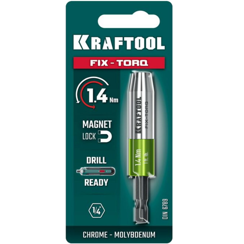 Динамометрический адаптер для бит Kraftool FIX-TORQ 64035-1.4, 1.4 Нм в Костроме