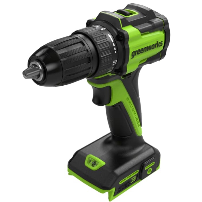 Дрель-шуруповерт аккумуляторная Greenworks DD345 24V 3708307CUA, б/щет, 27/45 Нм,13мм,1х2Ач,ЗУ,кор в Туле