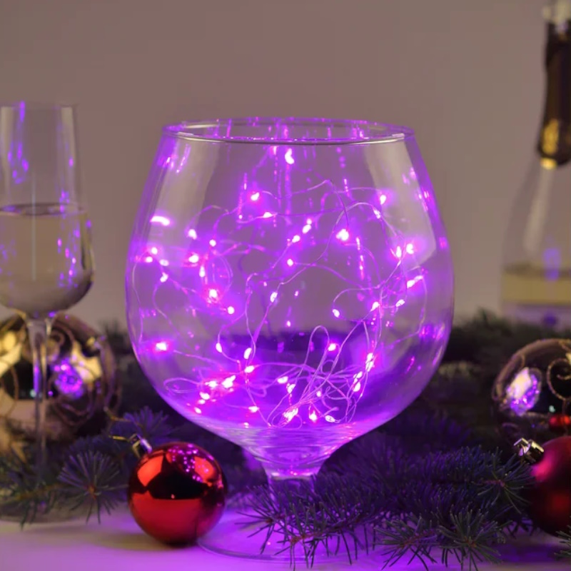 Гирлянда светодиодная Эра "Нить" Б0047961 565045, 5 м, 50 LED, сиреневый свет в Коврове