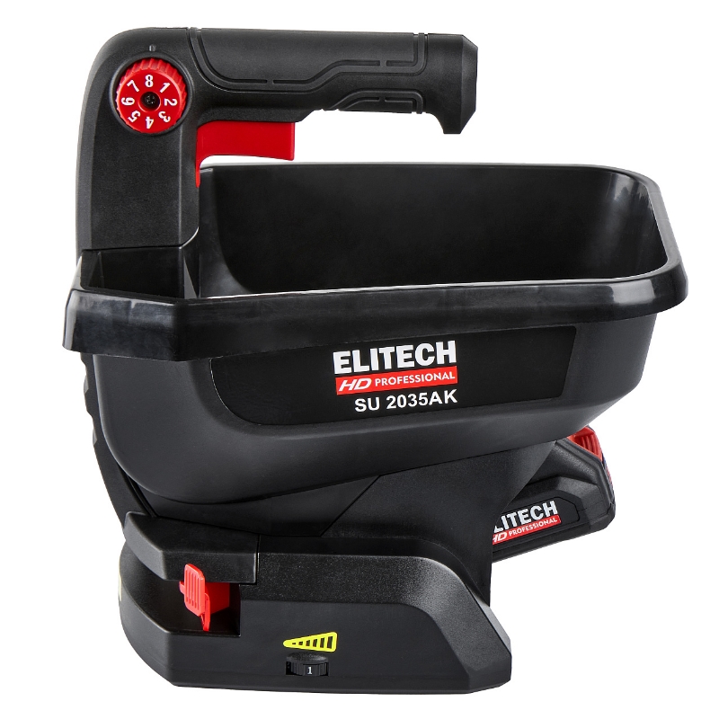 Сеялка-разбрасыватель аккумуляторная Elitech SU 2035AК 205512 (E1606.003.00),20В,1х20В, 3л