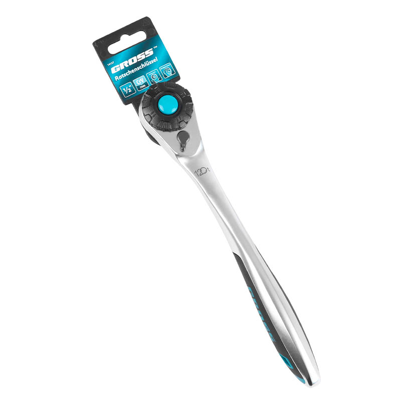 Ключ трещоточный Gross 14137, 120 зубьев, 1/2"