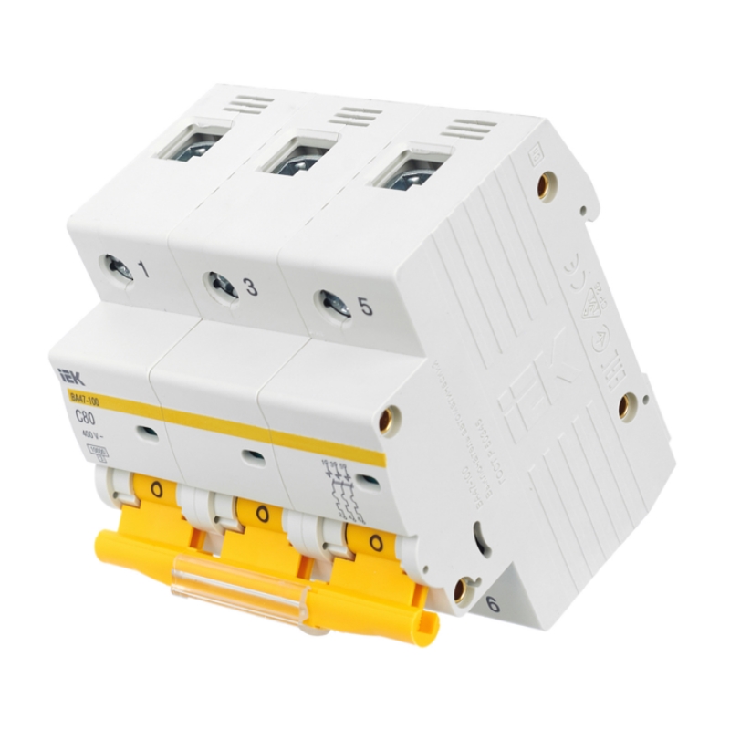 Автоматический выключатель IEK KARAT ВА47-100 MVA40-3-063-C, 3P C 63А 10кА