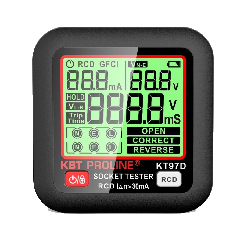 Тестер розеток и УЗО КВТ КТ 97D серия PROLINE 91921 1922₽