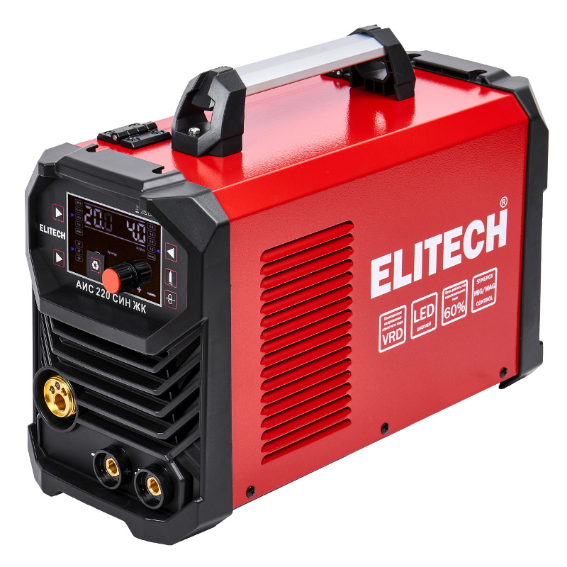 Инвертор Elitech АИС 220 СИН ЖК 204750 MIGMAG 220В 69 кВт 20-220A 16920₽