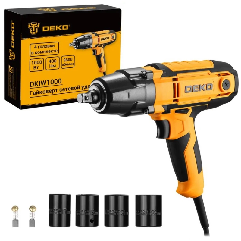 Гайковерт сетевой Deko DKIW1000 083-1086, ударный, 1000 Вт, 400 Нм в Костроме